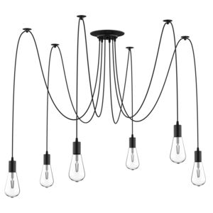 HOMCOM Candelabru Modern Suspendat Forma Paianjen 6 lumini, Casa si Birou