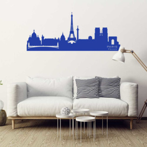 GLIX Paris panorama - autocolant de perete Albastru 120 x 50 cm