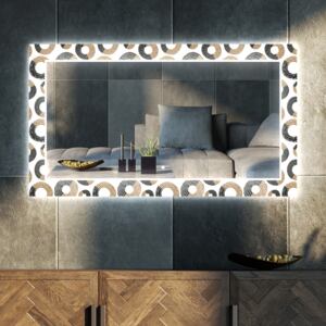 Oglindă decorativă cu iluminare LED pentru sufragerie