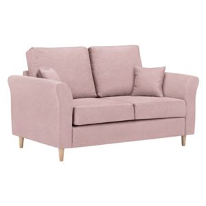 Canapea cu 2 locuri Kooko Home Smooth, roz