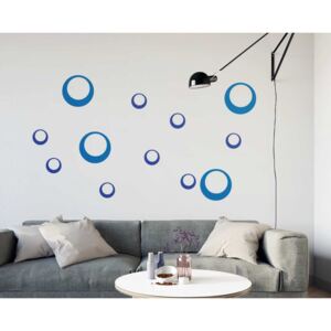GLIX Decorative circles - autocolant de perete Albastru 60 x 40 cm