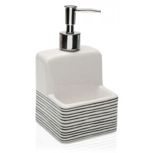 Dispenser sapun lichid alb/negru din ceramica 11,2x19 cm Snoop Line Versa Home