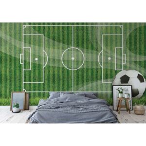 Fototapet - Football Pitch Vliesová tapeta - 368x254 cm