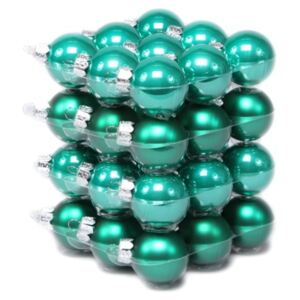 Globuri din sticlă 4 cm Verde smarald mat și lucios