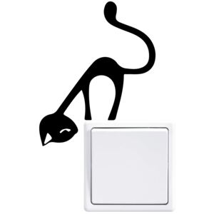 Autocolant de perete GLIX - Curious cat