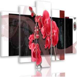 CARO Tablou pe pânză - Orchid Composition 100x70 cm