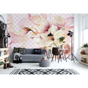GLIX Fototapet - Magnolia Flowers Pink Papírová tapeta - 184x254 cm