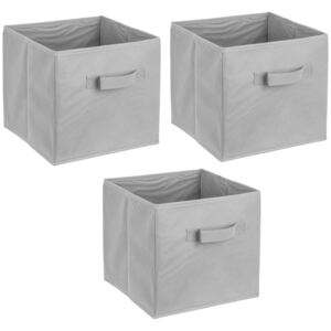 Set 3 cutii de depozitare Faltboxen gri 31/31/31 cm