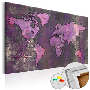 Tablou din plută - Amethyst Map 90x60 cm