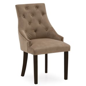 Set 2 scaune tapitate cu stofa, cu picioare de lemn Hobbs Velvet Cedar / Wenge, l50xA64xH98,5 cm