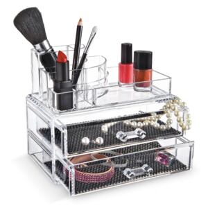 Organizator pentru cosmetice cu 9 compartimente, Beauty Transparent, l18,8xA11,5xH15,7 cm