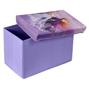 Taburet pentru copii cu spatiu de depozitare, Frozen II Violet, l49xA31xH31 cm