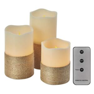 LED Lumânări decorative 3xLED/0,06W/3xAAA + telecomandă