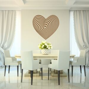 Autocolant de perete GLIX - Hypno heart Maro 75 x 70 cm
