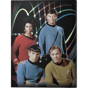 Star Trek - Kirk, Spock, Uhura & Bones Tablou Canvas, (60 x 80 cm)