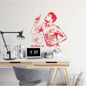 Autocolant de perete GLIX - Neymar Rosu 90 x 70 cm