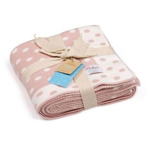 Pătură pentru copii Baby Pink Dots, 80 x 110 cm