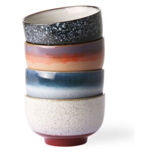 Set 4 boluri multicolore din ceramica 500 ml Bowls Bigger HK Living