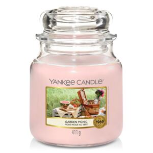 Yankee Candle roz parfumata lumanare Garden Picnic Classic mijlocie