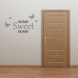 Autocolant de perete GLIX - Home sweet home Negru și gri 70 x 45 cm