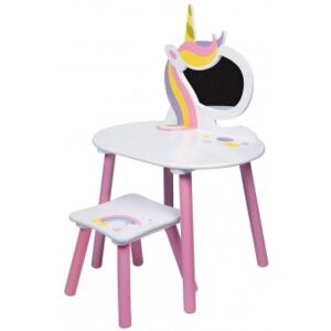 Masuta de frumusete cu scaunel Sweet Unicorn