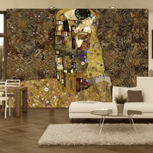 Fototapet Bimago - Klimt inspiration: Golden Kiss 200x140 cm