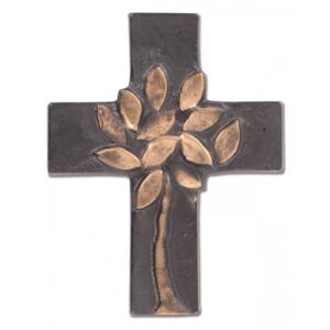 Cruce bronz masiv cu pomul vietii