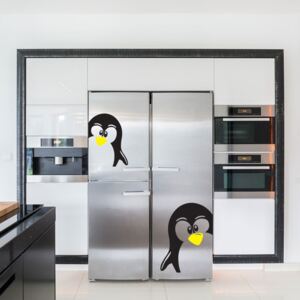 Samolepka na lednici GLIX - Penguin Negru 45 x 60 cm
