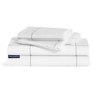 Sleepwise Soft Wonder-Edition, lenjerie de pat, 135x200cm, albă/gri în carouri
