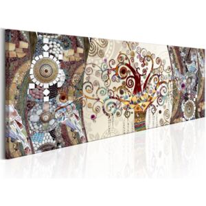 Tablou pe pânză Bimago - Mosaic Abstract 120x40 cm