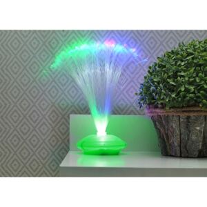 Veioza Decorativa cu Fibra Optica LED Multicolor, 8 Moduri Iluminare, Baza Verde