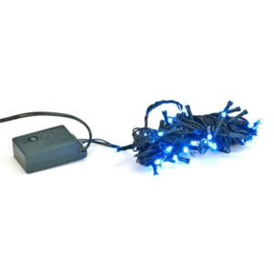 Instalatie electrica de Craciun pentru brad, lungime 5m, 50 becuri LED culoare albastru, 8 moduri de iluminare