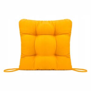 Perna decorativa pentru scaun de bucatarie sau terasa, dimensiuni 40x40cm, culoare Galben