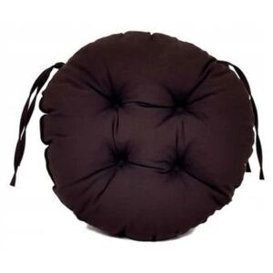 Perna decorativa rotunda, pentru scaun de bucatarie sau terasa, diametrul 35cm, culoare maro