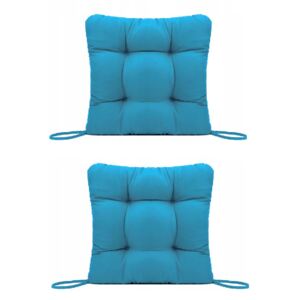 Set Perne decorative pentru scaun de bucatarie sau terasa, dimensiuni 40x40cm, culoare Albastru, 2 buc/set