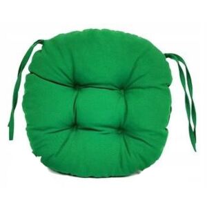 Perna decorativa rotunda, pentru scaun de bucatarie sau terasa, diametrul 35cm, culoare verde inchis