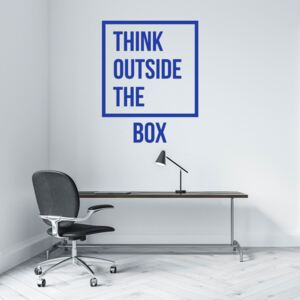 Autocolant de perete GLIX - Think outside the box Albastru 30x40 cm