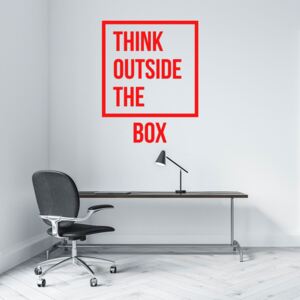 Autocolant de perete GLIX - Think outside the box Rosu deschis 30x40 cm