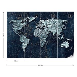 Fototapet GLIX - 3D World Map Papírová tapeta - 368x254 cm