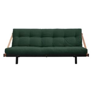 Canapea extensibilă textil verde Jump Black