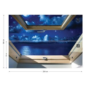 Fototapet GLIX - Dreamy Night Sky 3D Papírová tapeta - 254x184 cm
