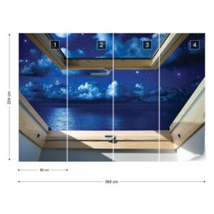 Fototapet GLIX - Dreamy Night Sky 3D Papírová tapeta - 368x254 cm