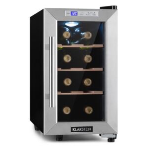 Klarstein Reserva 8 Uno, frigider pentru vin, 23 litri, 8 sticle, 11 - 18 °C, 26 dB, oțel inoxidabil