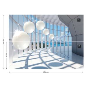 Fototapet GLIX - 3D Spheres Papírová tapeta - 254x184 cm