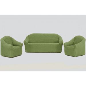 Husa pentru canapea 3 locuri, creponata, fara volane , culoare verde