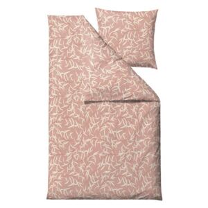 Lenjerie de pat din bumbac satinat pentru pat single Södahl Breeze Blush, 140 x 200 cm, roz