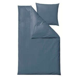 Lenjerie de pat din bumbac damasc pentru pat single Södahl Clear, 140 x 220 cm, albastru