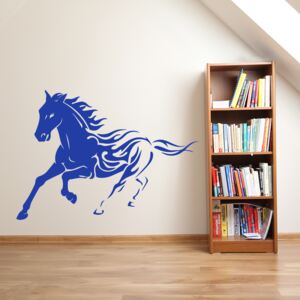 GLIX Horse - autocolant de perete Albastru 120 x 75 cm