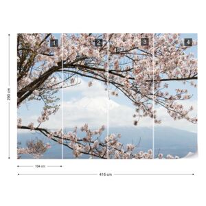 Fototapet GLIX - Cherry Blossom Tree Tapet nețesute - 416x290 cm