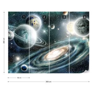 Fototapet GLIX - Planets In Space Papírová tapeta - 368x280 cm